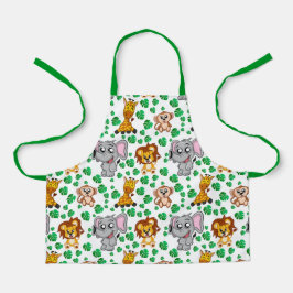 Oerwoud Dieren Cute Safari Wilde Cartoon Pattern Schort