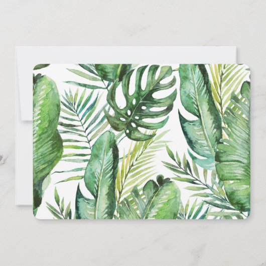 Oerwoud Dieren Doop Fotouitnodiging Kaart (Achterkant)