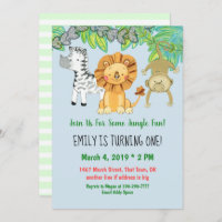 Oerwoud dieren eerste uitnodiging