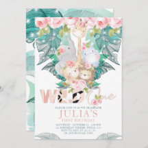 Oerwoud Dieren Eerste Verjaardag Schattige