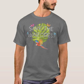 Oerwoud Dieren en papegaaien redden het regenwoud T-shirt