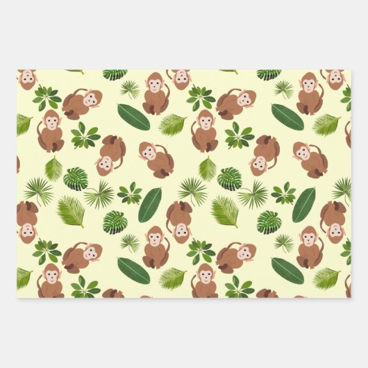 Oerwoud Dieren en Planten Inpakpapier Vel (Voorkant 3)