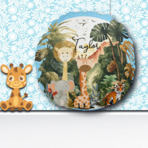 Oerwoud Dieren Exotische Safari Droom Ronde Kussen