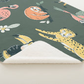 Oerwoud Dieren Flora Fauna Sherpa Deken (3/4)