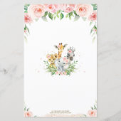 Oerwoud dieren Floral Baby of bier Belly Game (Achterkant)