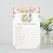 Oerwoud dieren Floral wil graag Baby (Staand voorkant)