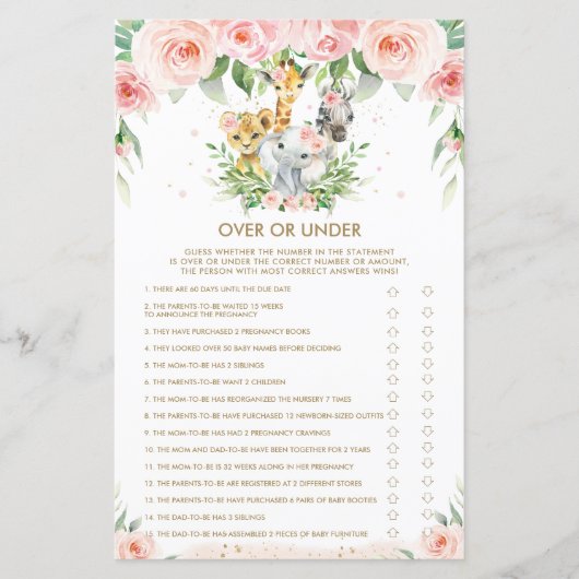 Oerwoud dieren Florenz Baby boven of onder het wil (Voorkant)