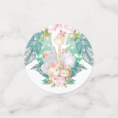 Oerwoud Dieren Foto Meisje Verjaardag Confetti (Kleine voorkant)