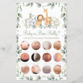 Oerwoud Dieren Fun Shower Baby of Beer Belly Game (Voorkant)