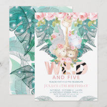 Oerwoud Dieren Girl Birthday Cute