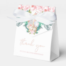 Oerwoud Dieren Girl Birthday Hartelijk dank Bedankdoosjes