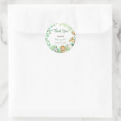 Oerwoud Dieren Gold Botanica Baby shower Ronde Sticker (Tas)