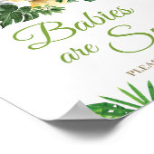 Oerwoud Dieren Greenery Babies zijn een mooie poot Poster (Hoek)