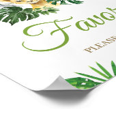 Oerwoud Dieren Greenery Baby shower Birthday Favor Poster (Hoek)