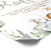 Oerwoud Dieren Greenery Baby shower Diaper Raffle Poster (Hoek)