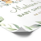 Oerwoud Dieren Greenery Baby shower Welkomstteken Poster (Hoek)