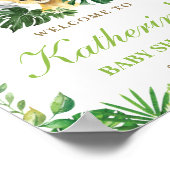 Oerwoud Dieren Greenery Boy Baby shower Welkom Poster (Hoek)