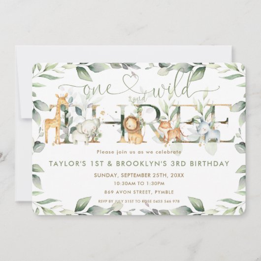 Oerwoud Dieren Greenery Gezamenlijk 1e en 3e verja Kaart (Voorkant)