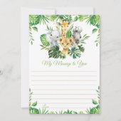 Oerwoud Dieren Greenery Time Capsule Message Card Kaart (Voorkant)