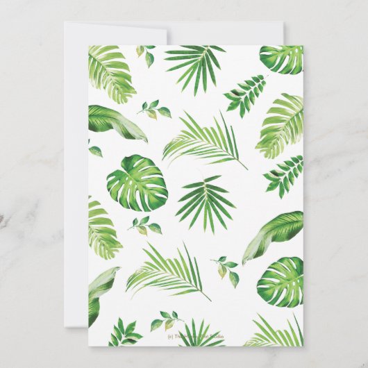 Oerwoud Dieren Greenery Time Capsule Message Card Kaart (Achterkant)