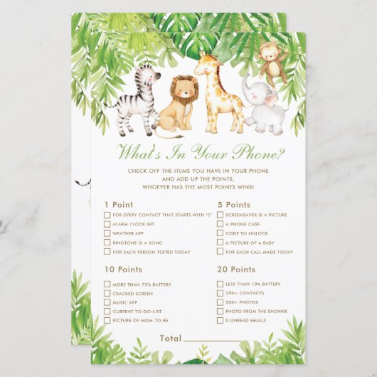 Oerwoud Dieren Greenery Wat zit er in je telefoons (Voorkant / Achterkant)