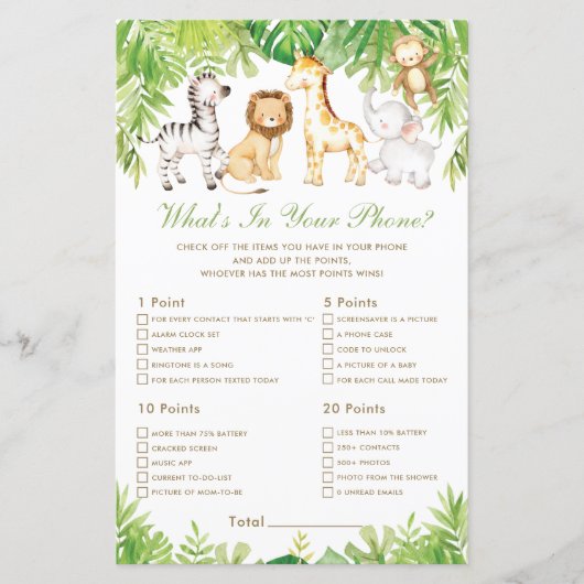 Oerwoud Dieren Greenery Wat zit er in je telefoons (Voorkant)