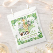 Oerwoud Dieren Greenery Wilde 1 1e verjaardag Bedankzakje (Geknipt)