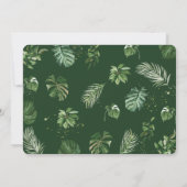 Oerwoud Dieren Greenery Wilde 1 1e verjaardag Kaart (Achterkant)