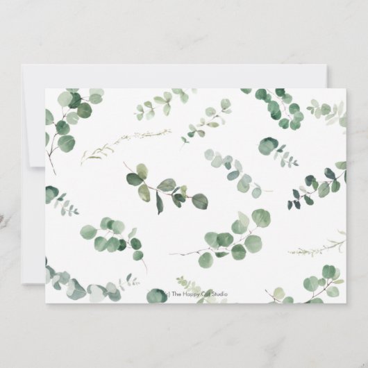 Oerwoud Dieren Groen Doop Doop Foto Kaart (Achterkant)