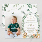 Oerwoud Dieren Groen Doop Doop Foto Kaart (Voorkant / Achterkant)