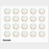 Oerwoud Dieren Groen Neutraal Baby shower Favor Ronde Sticker (Vel)