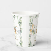 Oerwoud Dieren Groen Wild Een 1e Verjaardag Papieren Bekers (Rechts)