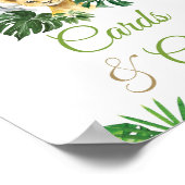 Oerwoud Dieren Groene Baby shower Kaarten en cadea Poster (Hoek)