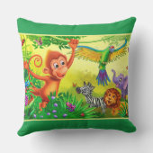 Oerwoud dieren grote kussen van kinderen (Achterkant)