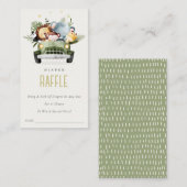 Oerwoud Dieren in het Baby shower van de Raffle-au Informatiekaartje (Voorkant / Achterkant)