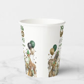 Oerwoud Dieren Jong Wild & Drie 3e Verjaardag Papieren Bekers (Rechts)