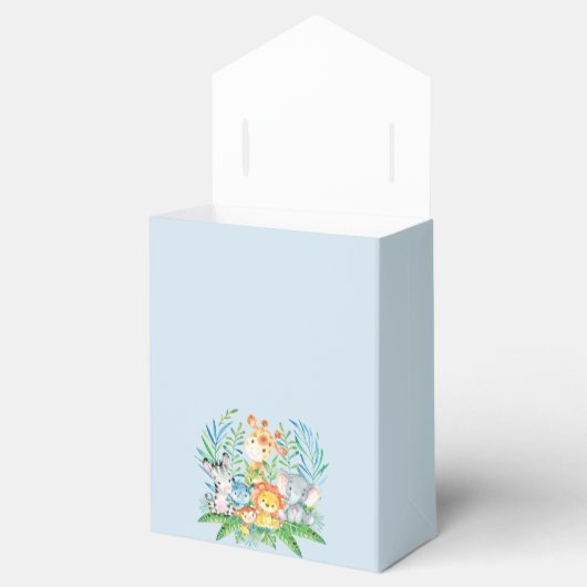 Oerwoud Dieren Jongens Baby shower Favor Box Bedankdoosjes (Geopend)