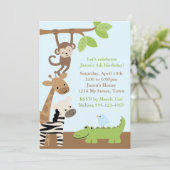 Oerwoud dieren kaart (Staand voorkant)