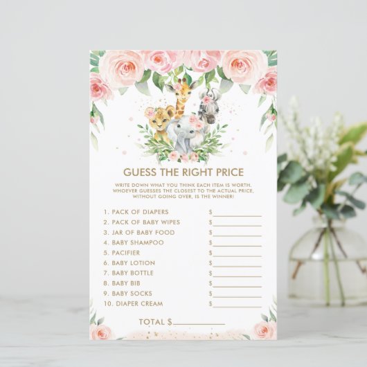 Oerwoud dieren kiezen voor het juiste prijsspel (Staand voorkant)