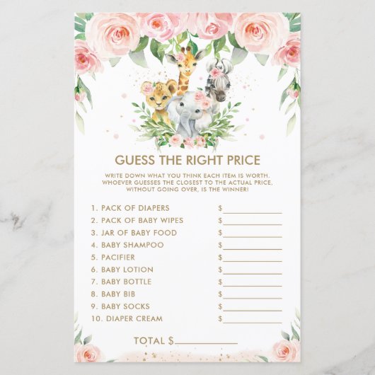 Oerwoud dieren kiezen voor het juiste prijsspel (Voorkant)