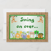 Oerwoud Dieren Kind Volwassendag Uitnodiging (Achterkant)