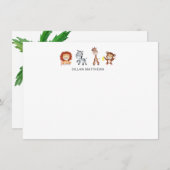 Oerwoud Dieren Kinder briefkaarten (Voorkant / Achterkant)