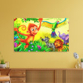 Oerwoud dieren maken het afdrukken van het kind in (Insitu (Woonkamer))