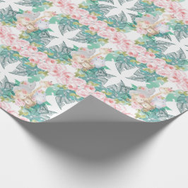 Oerwoud Dieren Meisje Verjaardagssafari Cadeaupapier