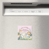 Oerwoud Dieren Meisjes Baby shower Favor Magnet (Insitu (Vaatwasser))