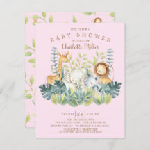 Oerwoud Dieren Meisjes Baby shower