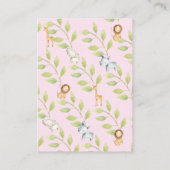 Oerwoud Dieren Meisjes Baby shower Luiere Raffle Informatiekaartje (Achterkant)