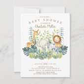 Oerwoud Dieren Neutraal Baby shower Kaart (Voorkant)