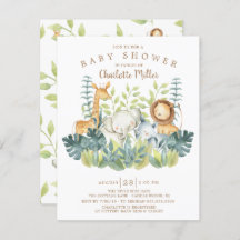 Oerwoud Dieren Neutraal Baby shower