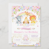 Oerwoud dieren op zaterdag kaart (Voorkant)